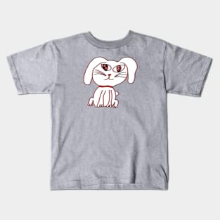 Child's drawing Bunny illustration Kid's art Rabbit sketch Kids T-Shirt